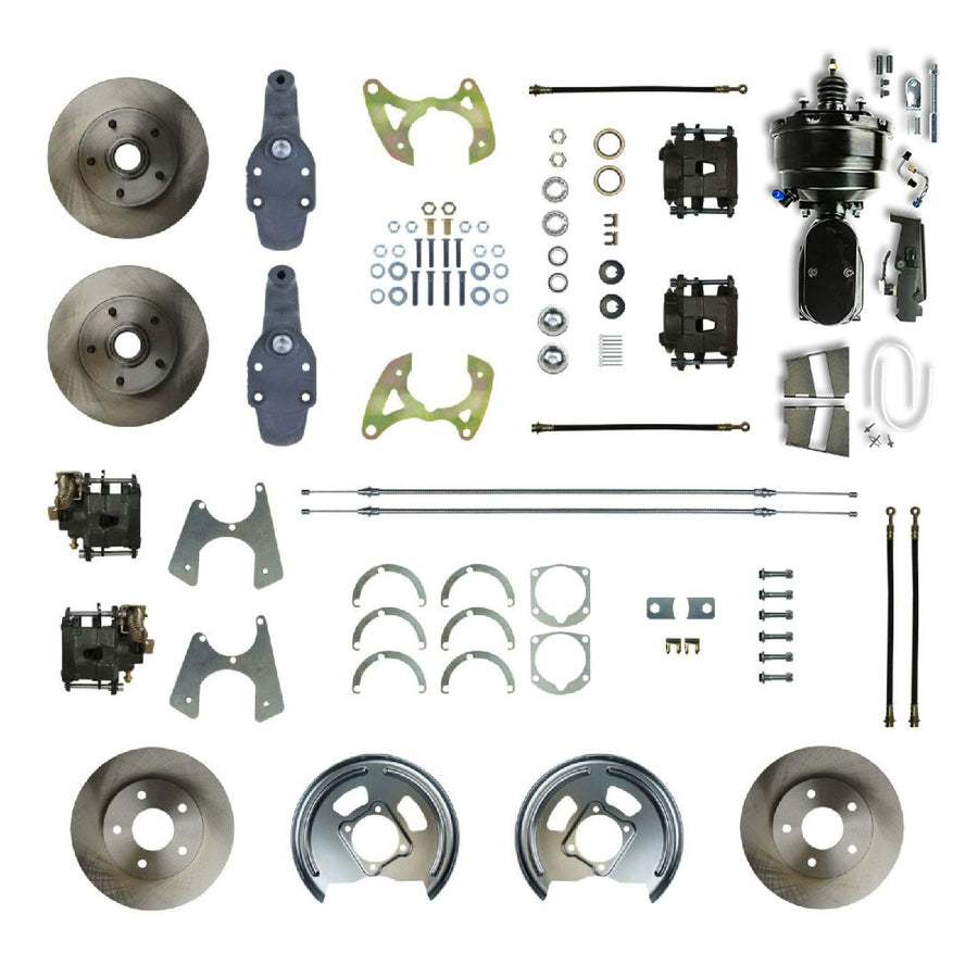 The Right Stuff 1965-70 Impala, 2" Drop, 8" Booster, Power 4-Wheel Disc Brake Conversion Kit - (FSC654DCDY)