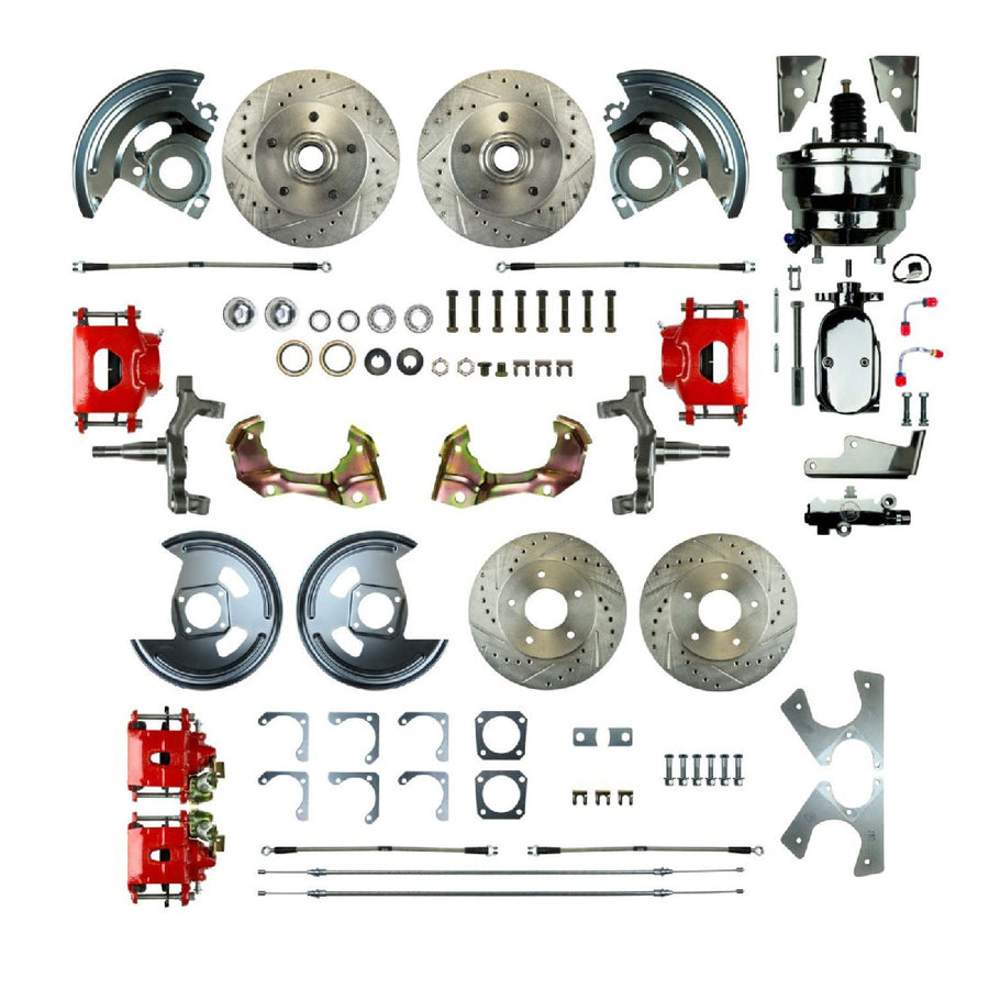 The Right Stuff 1967-72 GM A-Body, Power 8" Booster, 2" Drop, 4-Wheel Disc Brake Conversion - (AFXDC46DZX)