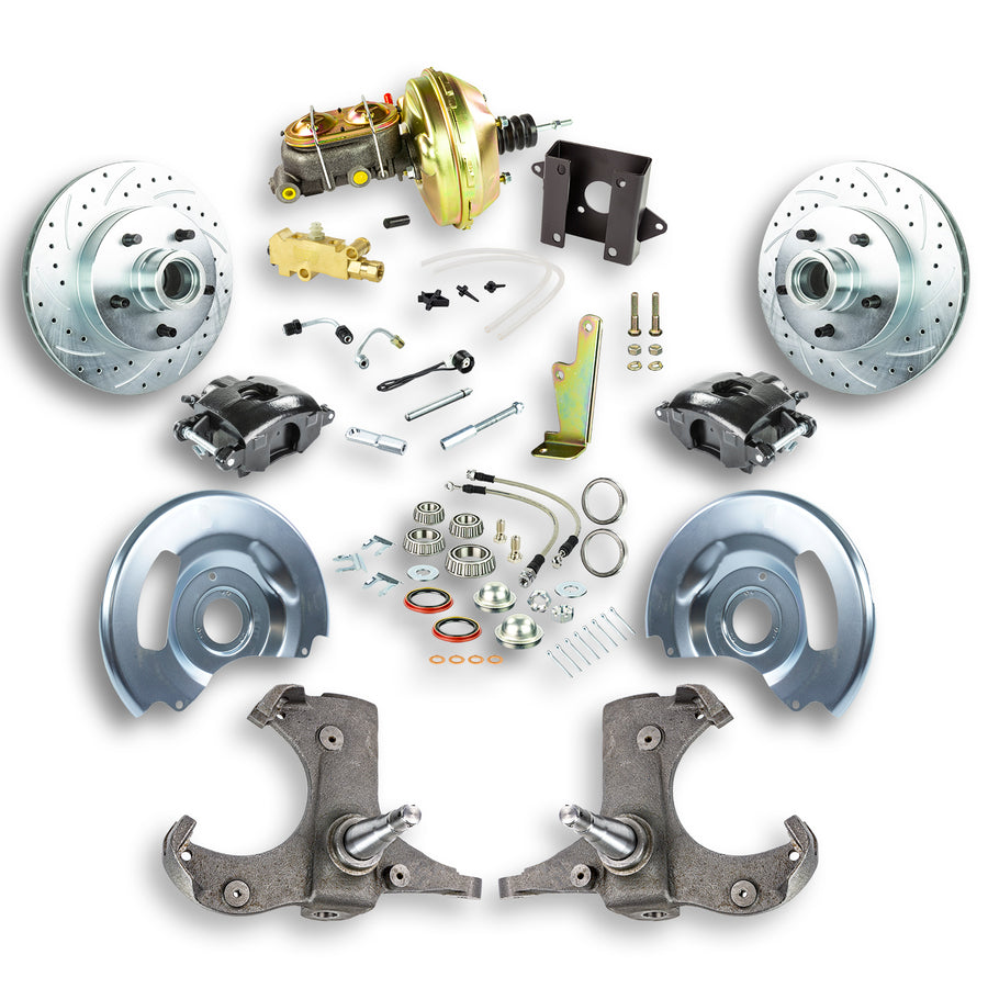 The Right Stuff 60-62 Chevrolet/GMC Truck/Suburban, Power Front Disc Brake Conversion Kit 5x5 Bolt Pattern - (TDC6015B)