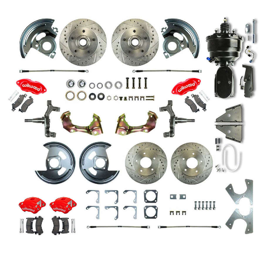 The Right Stuff 64-72 GM GM A-Body, Power 8" Booster, 2" Drop, 4-Wheel Disc Brake Conversion - (AFXDC21DZY)