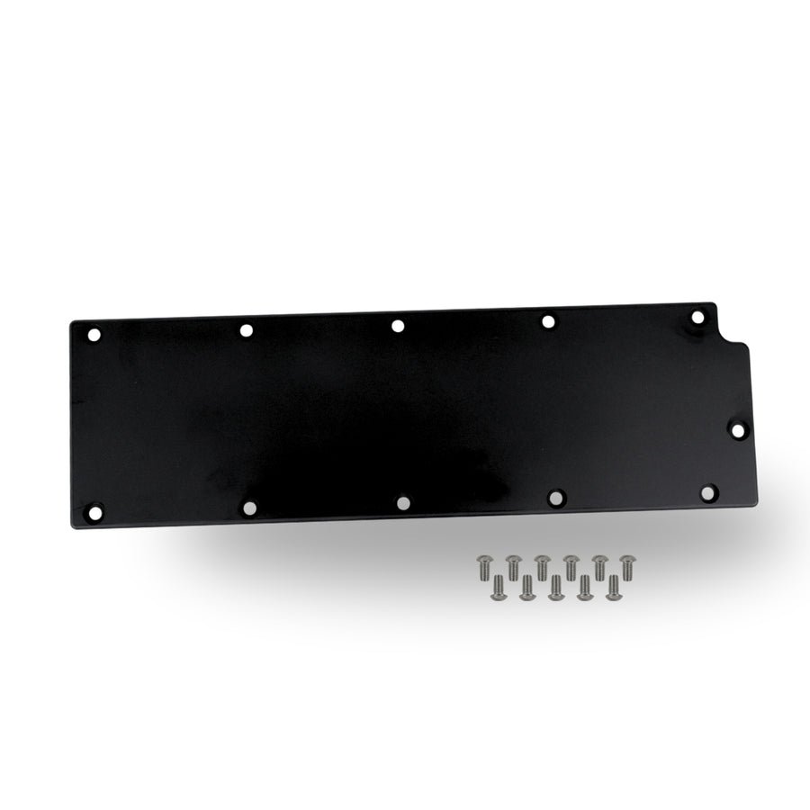 The Right Stuff Gen 4 LS Valley Cover without the Oil Pressure Sensor Adapter, Blank, Black Anodized - (G4LSVC-B-K)