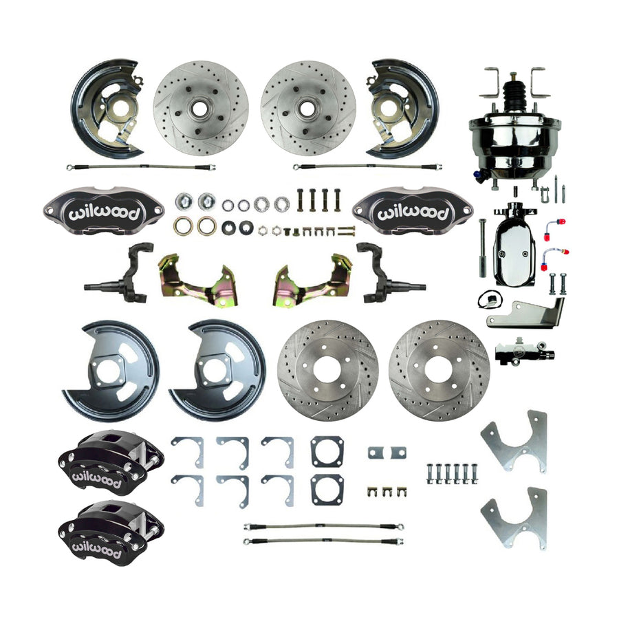 The Right Stuff 67-69 GM F-Body, Staggered, Power 8" Booster 4 Wheel Disc Brake Conversion - (AFXDC25CSX)