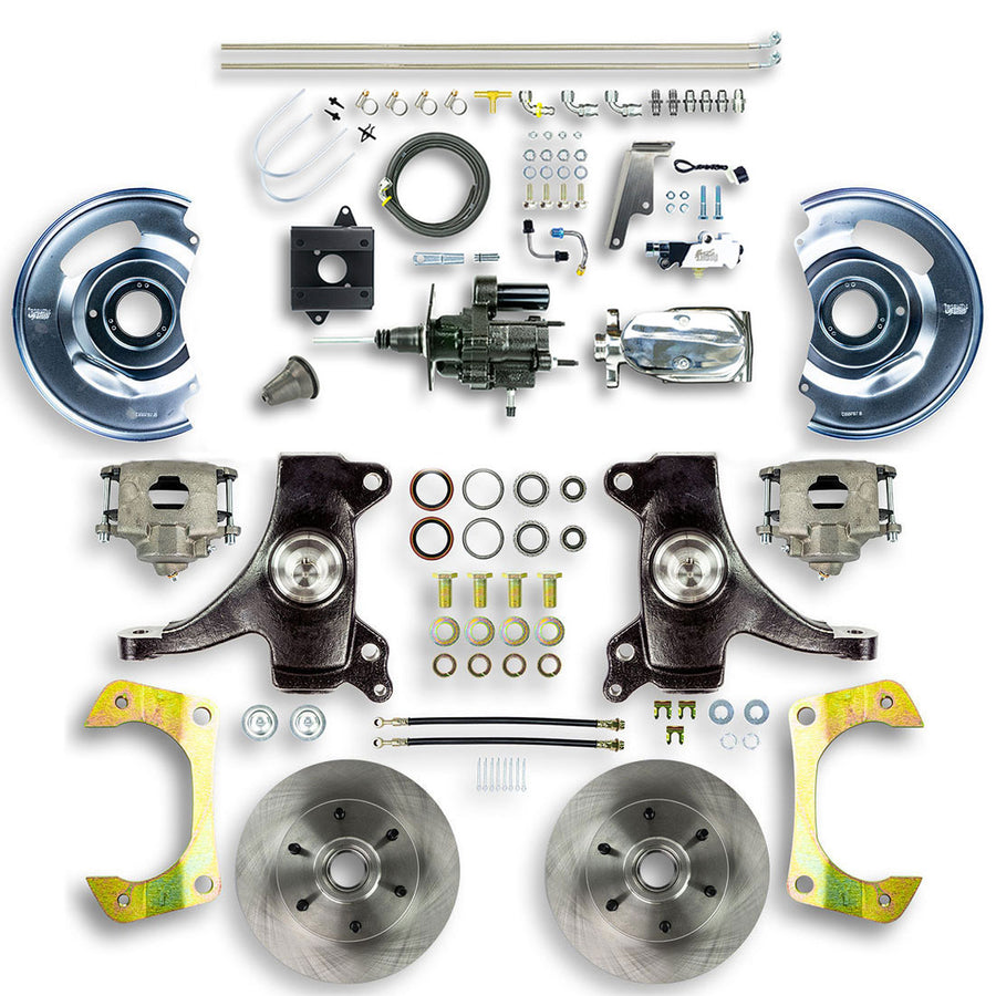 The Right Stuff 1963-66 Chevrolet/GMC Truck/Suburban, 2" Drop Chrome Hydraulic Brake Assist Front Disc Conv - (THB6326DX)