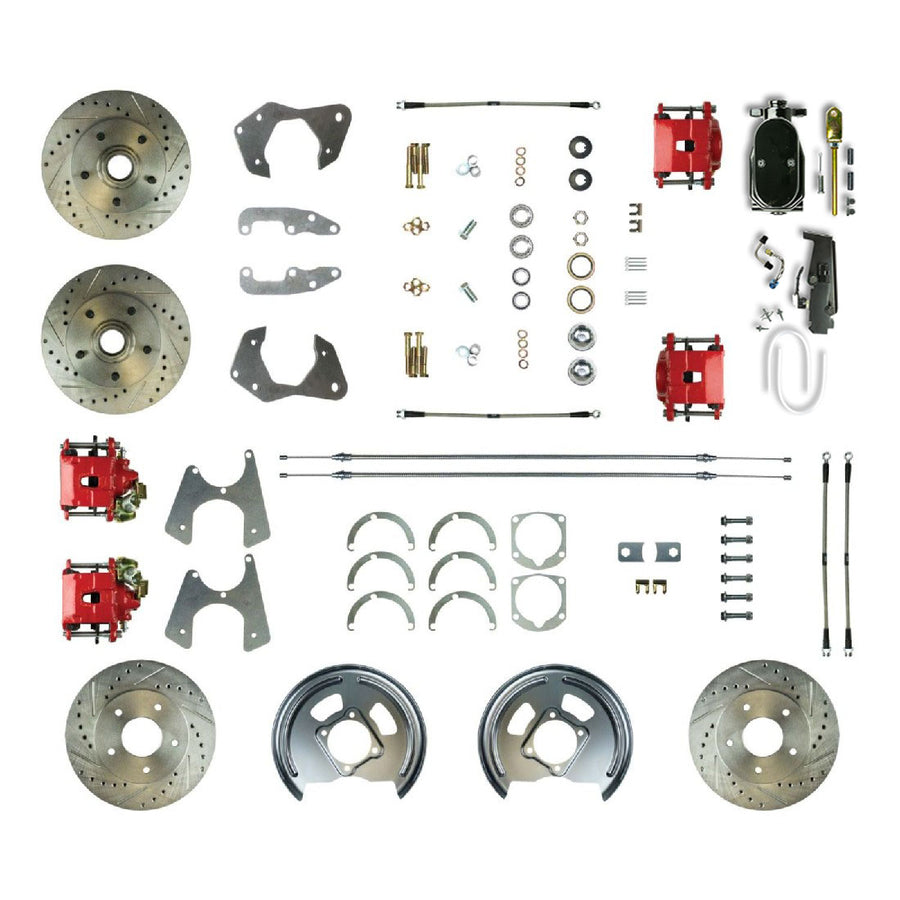 The Right Stuff 1965-68 Chevrolet Impala/Bel Air, Manual 4-Wheel Disc Brake Conversion Kit - (FSC654SDCZY)
