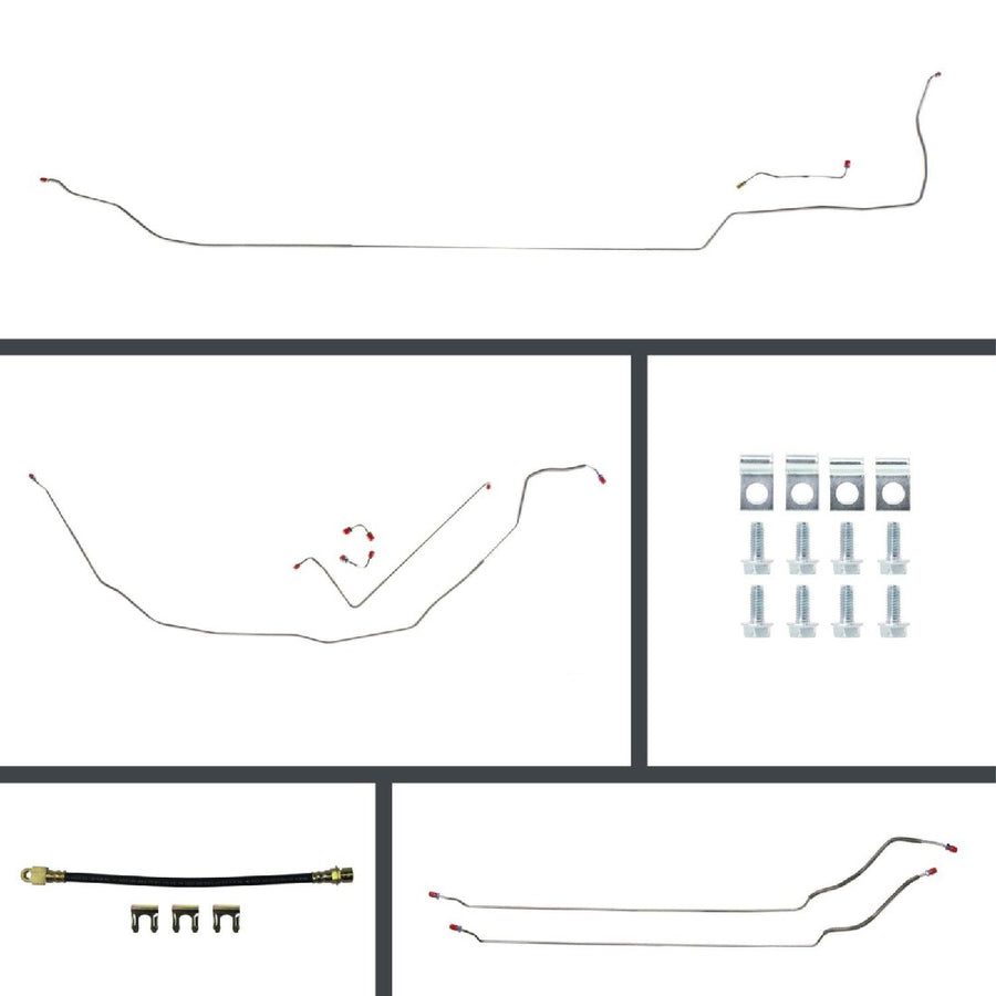 The Right Stuff 69-72 GM A-Body, Pre-Bent OE Steel Front Disc Conversion 4-Wheel Brake Line Kit - (ASM69C2)