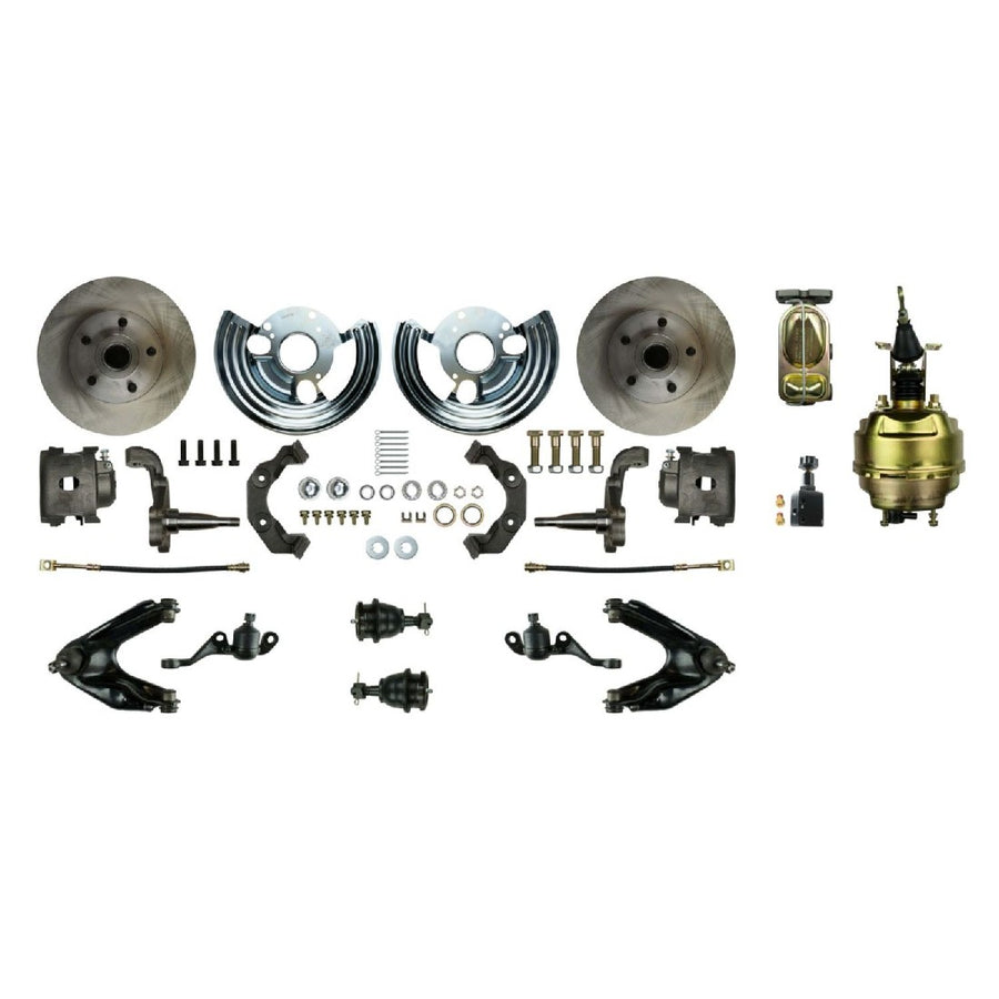 The Right Stuff 1965-76 Mopar A-Body, 8" Dual Booster, Front Power Disc Brake Conversion Kit - (MDC66DC)