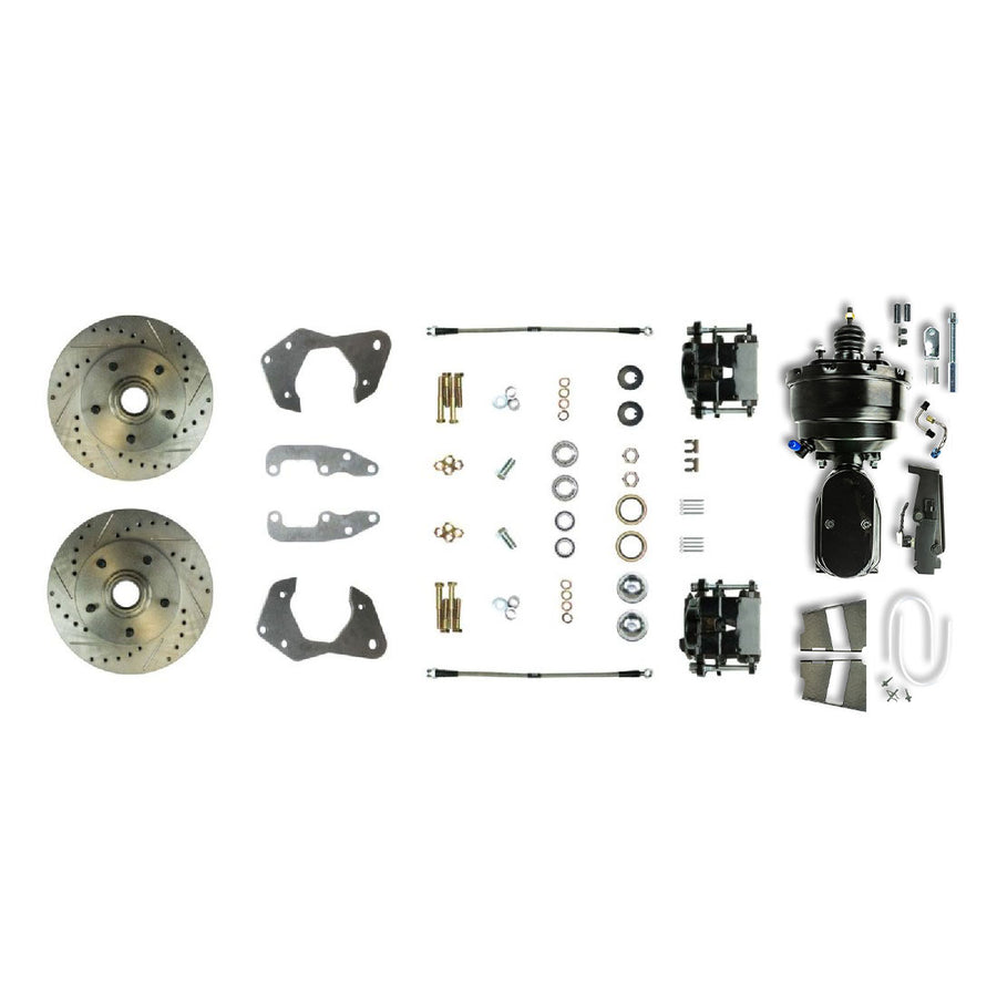 The Right Stuff 1965-68 Chevrolet Impala, 8" Dual Booster, Power Front Disc Brake Conversion Kit - (FSC65DCCSY)