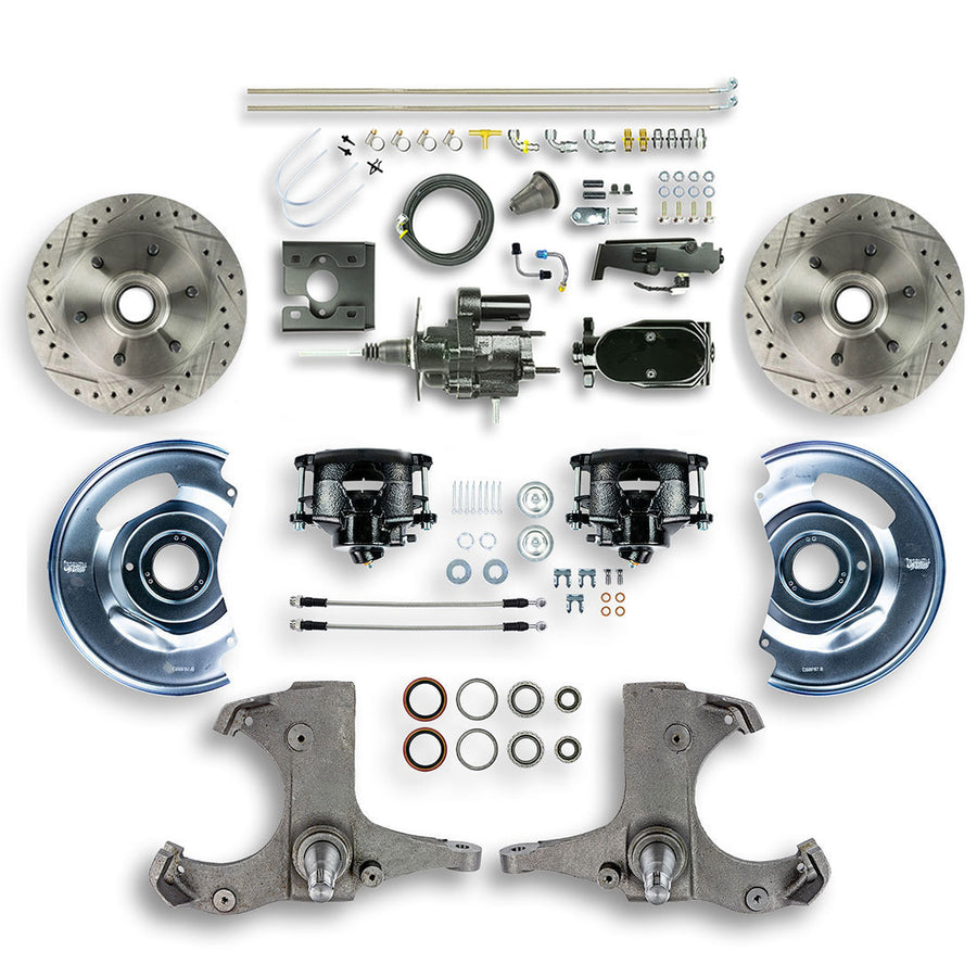 The Right Stuff 1967-70 GM C10/C15 Truck/Sub 2WD Black Power Hydraulic Brake Assist Disc Conv Blk Calipers - (THB6726BY)