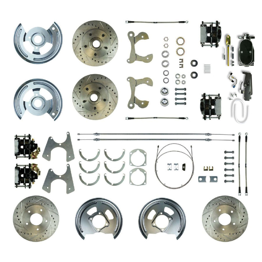 The Right Stuff 1955-57 Chevrolet Bel Air, "Show And Go" 4-Wheel Manual Disc Brake Conversion - (FSC554SDCSY)