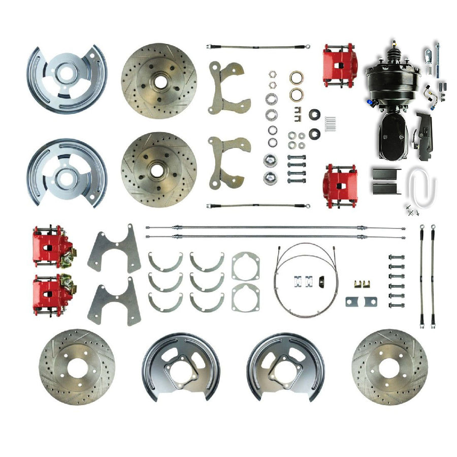 The Right Stuff 1955-57 Chevrolet BelAir/Nomad, Power 9" Booster 4-Wheel Disc Brake Conversion - (FSC554DCCZY)