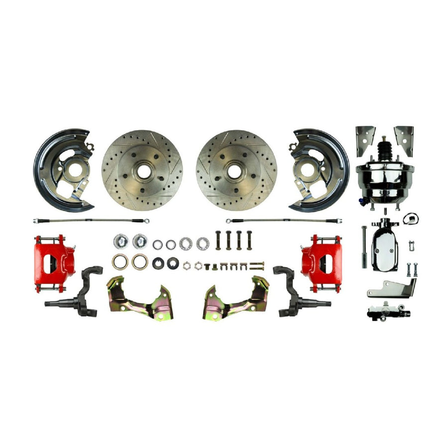 The Right Stuff 1964-1972 Chevelle/GM A-Body Front Power, 9" Booster, Disc Brake Conversion Kit - (AFXDC01CZX)
