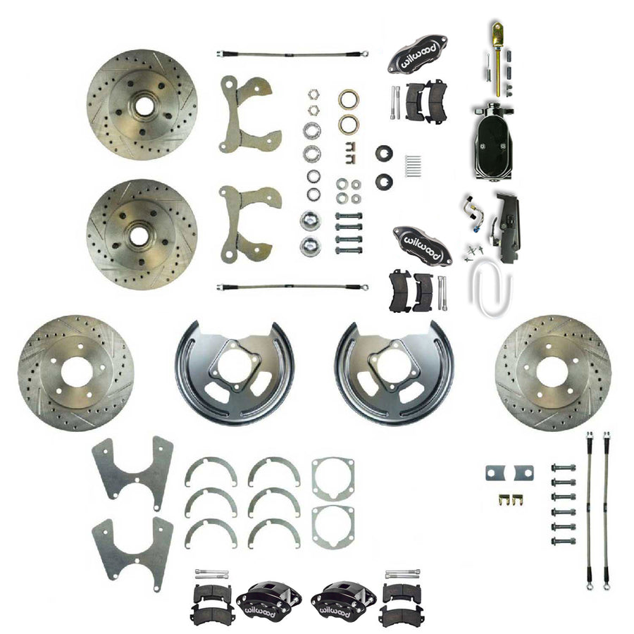 The Right Stuff 1955-64 Chevrolet Bel Air/Impala, 4-Wheel Manual Disc Brake Conversion Kit - (FSC564SDCZY)