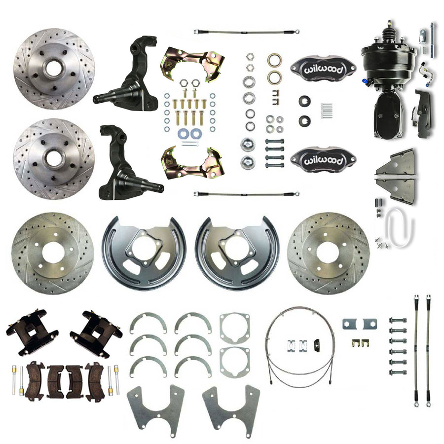 The Right Stuff 67-69 GM F-Body, Staggered, Power 8" Booster 4 Wheel Disc Brake Conversion - (AFXDC25CSY)
