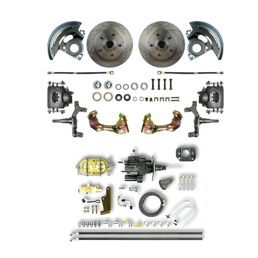 The Right Stuff 67-74 GM F/X-Body, Hydraulic Brake Assist, 2" Drop, Front Disc Brake Conversion Kit - (AFXHB02D)