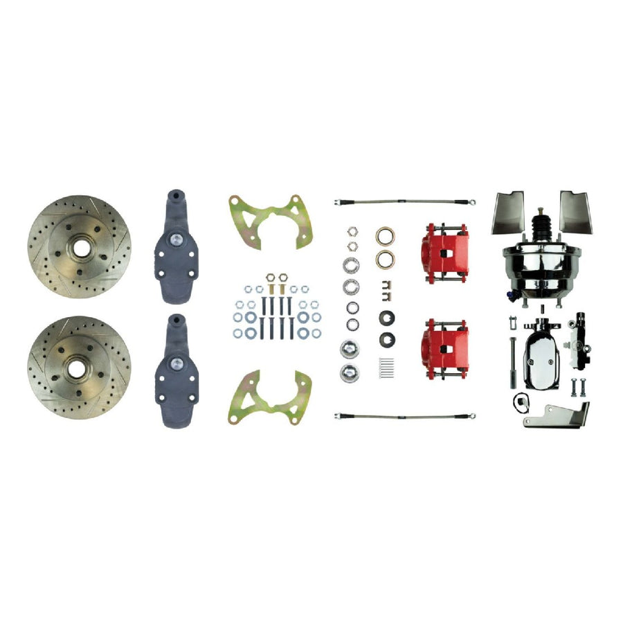 The Right Stuff 1965-70 Impala, 2" Drop, 8" Dual Booster, Power Front Disc Brake Conversion Kit - (FSC65DCDZX)
