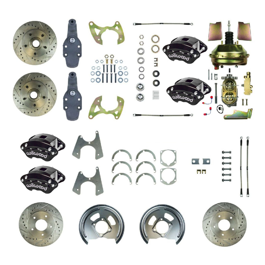 The Right Stuff 1965-70 Impala, 2"Drop, 9"Booster, Performance 4-Wheel Disc Brake Conversion Kit - (FSC664DCDS)