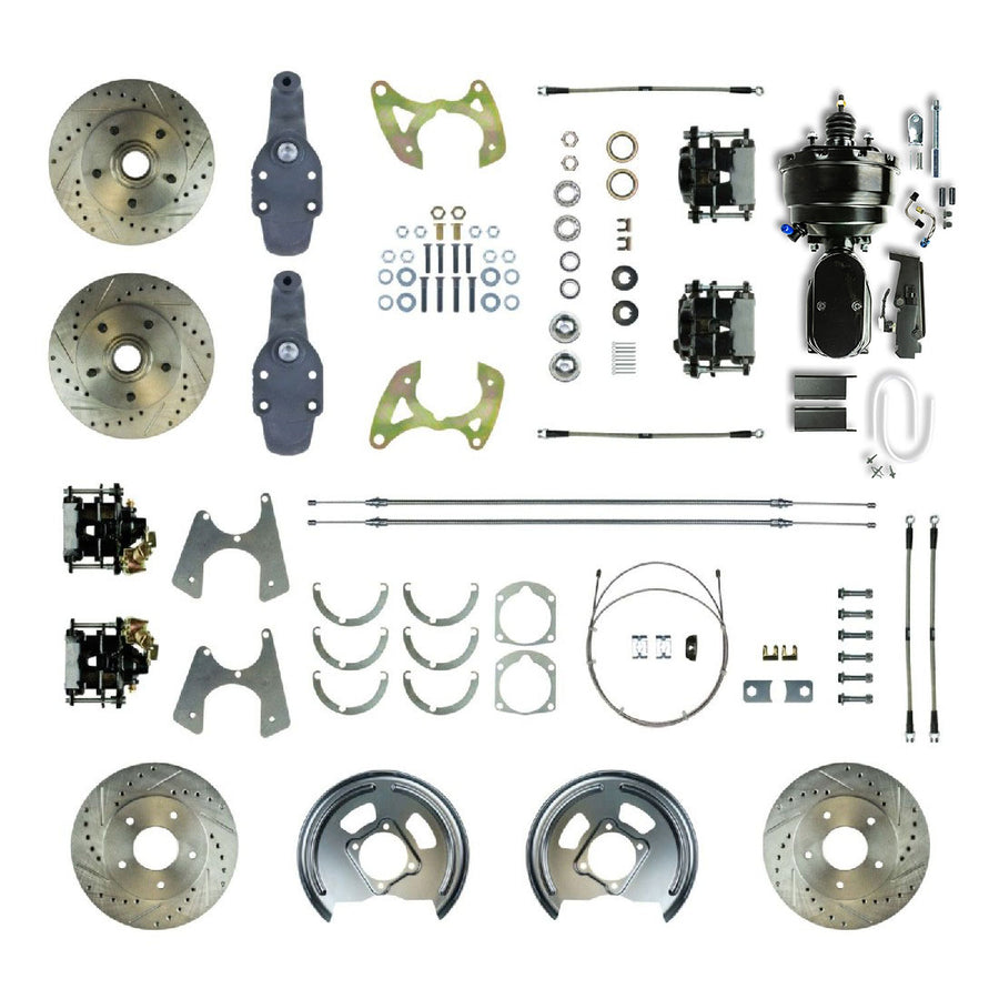 The Right Stuff 1958 Impala, 2" Drop, 9" Booster, 4-Wheel Power Disc Brake Conversion Kit - (FSC584DCDSY)