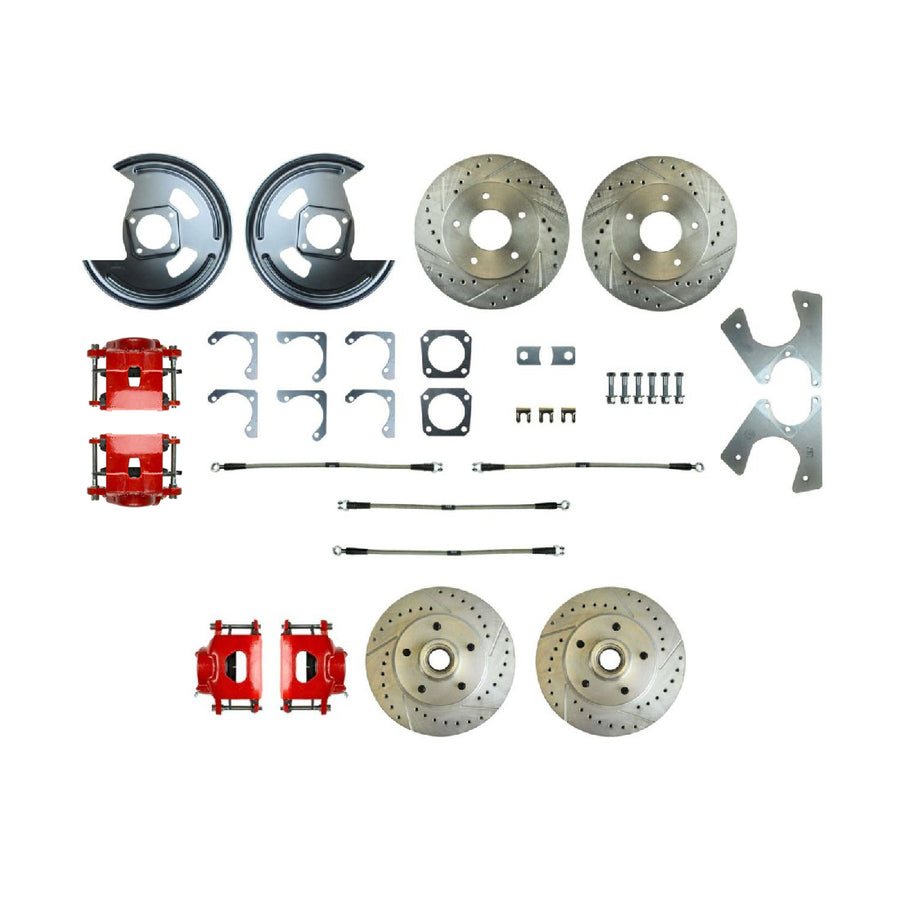 The Right Stuff 1975-77 Chevrolet Camaro/Nova, 4-Wheel W/Rear +2 Disc Brake Conversion Kit - (F75RDM5Z)