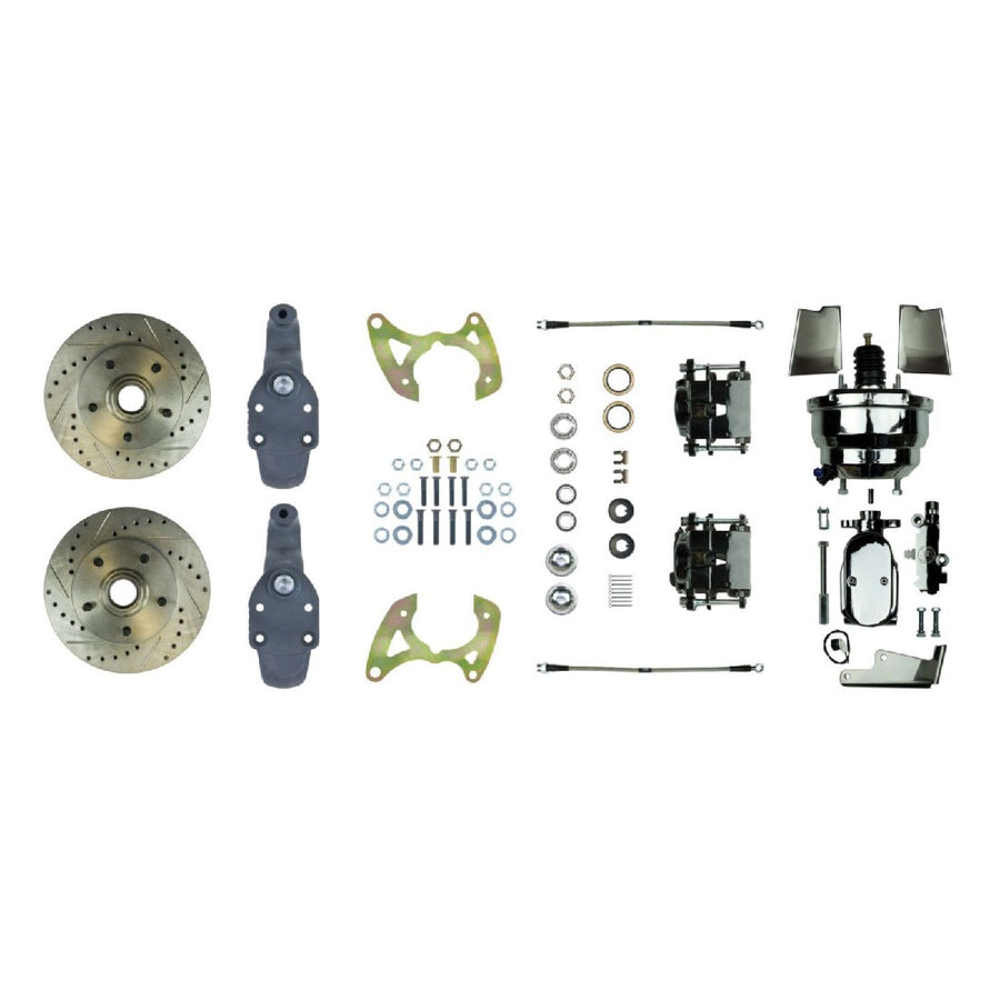 The Right Stuff 1965-70 Impala, 2" Drop, 8" Dual Booster, Power Front Disc Brake Conversion Kit - (FSC65DCDSX)