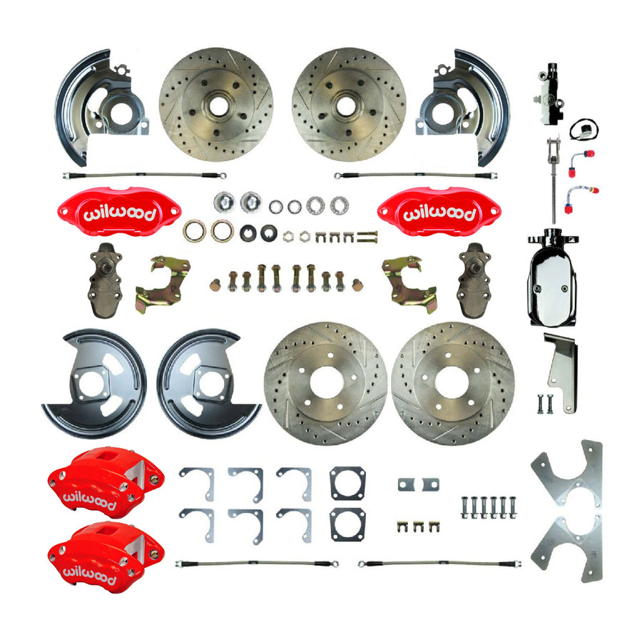 The Right Stuff 64-72 GM A-Body, Performance Series, 2" Drop, 4-Wheel Disc Brake Conversion Kit - (AFXSD21DZX)