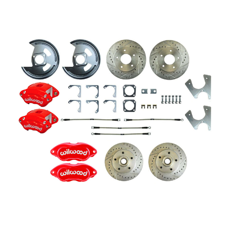 The Right Stuff 1975-77 Chevrolet Camaro/Nova, 4-Wheel W/Rear +2 Disc Brake Conversion Kit - (F75RDM25Z)
