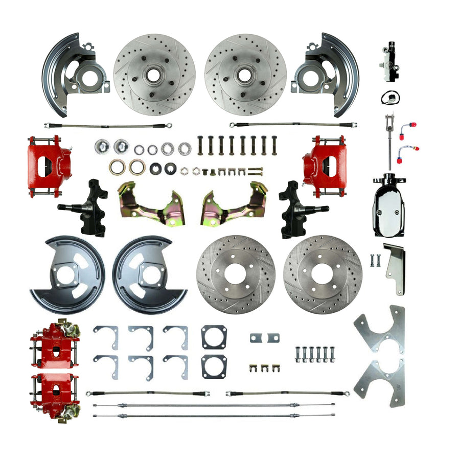 The Right Stuff 1964-72 GM A-Body, 2" Drop, Show N Go, 4-Wheel Manual Disc Brake Conversion - (AFXSD41DZX)