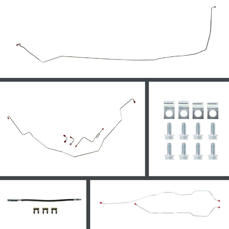 The Right Stuff 1965-66 Chevrolet Impala/Biscayne, Front Power Disc Conversion Brake Line Kit - (BOP65H2)