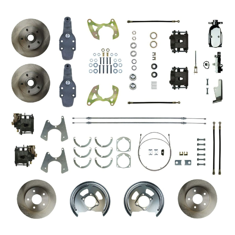 The Right Stuff 1959-64 Chevrolet Impala, 2" Drop, Manual 4-Wheel Disc Brake Conversion Kit - (FSC594SDDX)