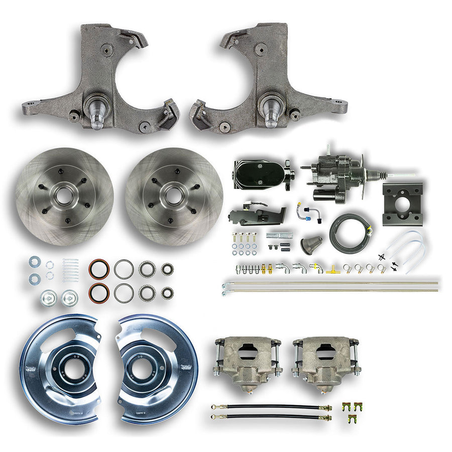 The Right Stuff 1963-66 Chevrolet/GMC Truck/Suburban, Black Hydraulic Brake Assist Front Disc Brake Conv - (THB6325Y)