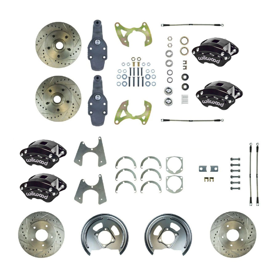 The Right Stuff 1965-70 Impala/Bel Air, 2" Drop, Performance 4-Wheel Disc Brake Conversion Kit - (FSC664WKDS)
