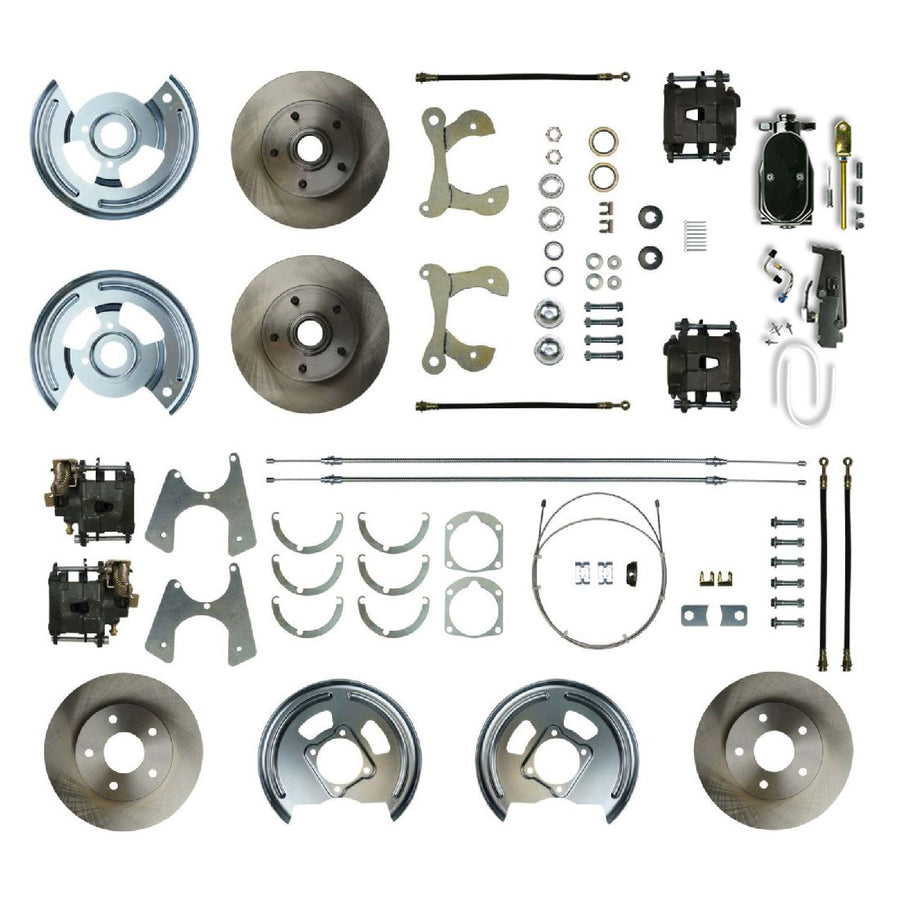 The Right Stuff 1958-64 Chevrolet Impala/Bel Air, 4-Wheel Manual Disc Brake Conversion Kit - (FSC584SDCY)