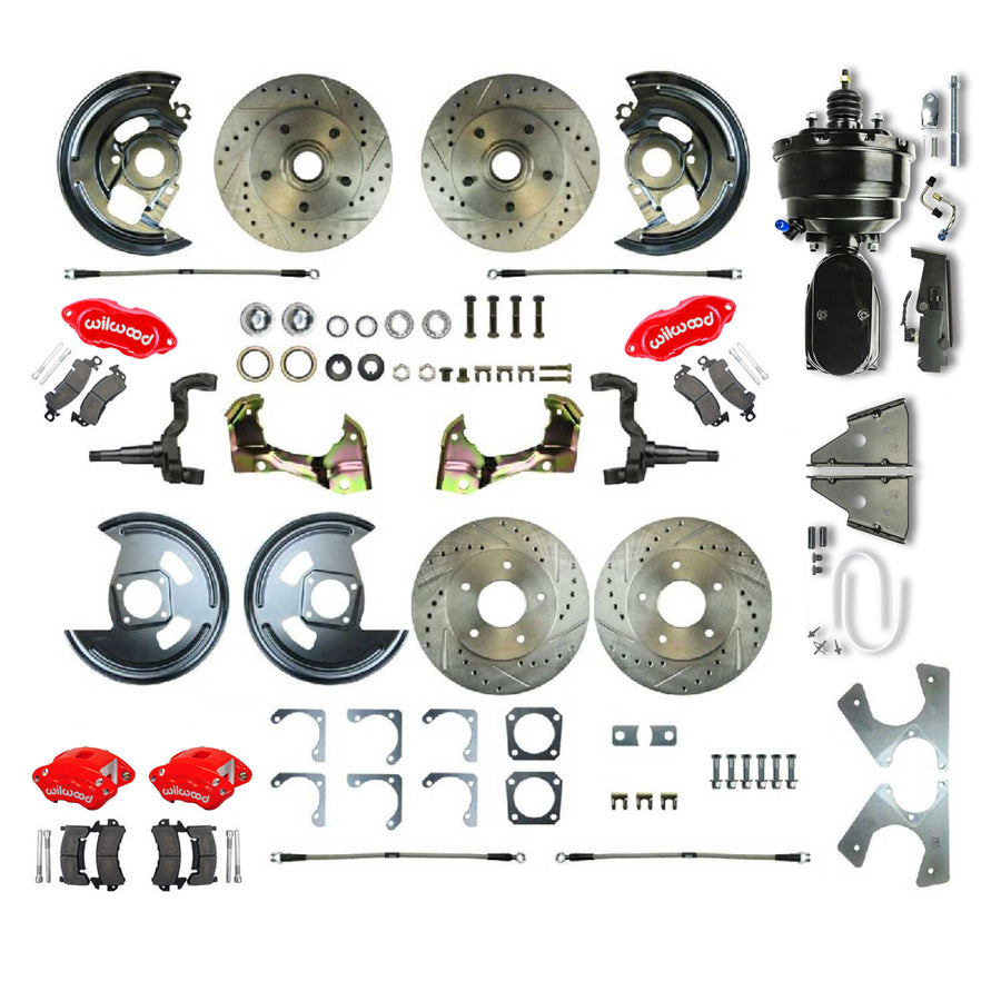 The Right Stuff 64-72 GM A-Body, Power 8" Booster, 4-Wheel Disc Brake Conversion Kit - (AFXDC21CZY)