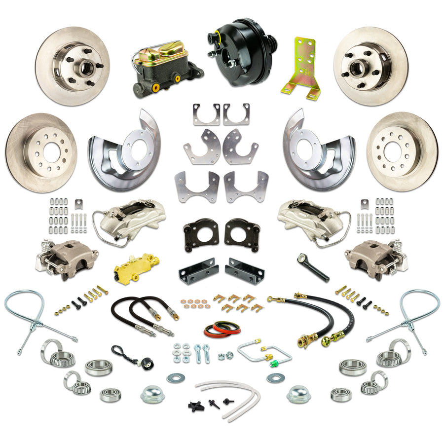The Right Stuff 1964-66 Ford Power 4 Wheel Disc Conversion Kit, with Large Ford 9" Rear End - (ZDC6445)