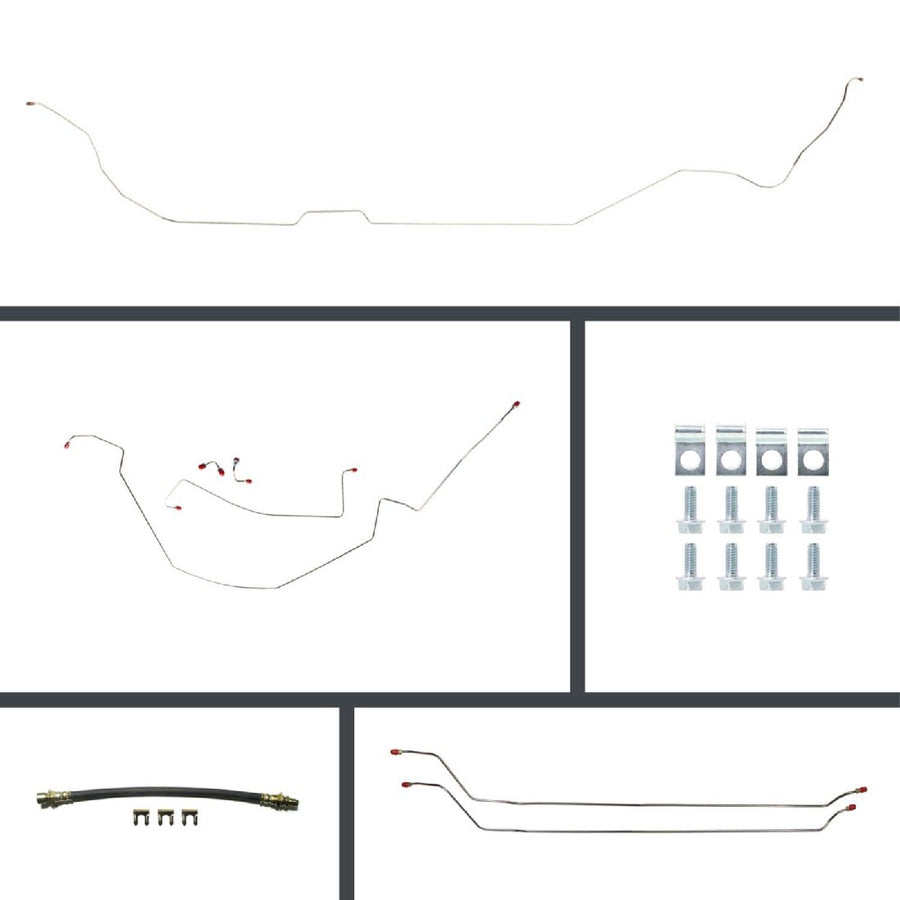 The Right Stuff 1964 Chevrolet Chevelle, OE Steel Front Power Disc Conversion Brake Line Kit - (COP64H2)