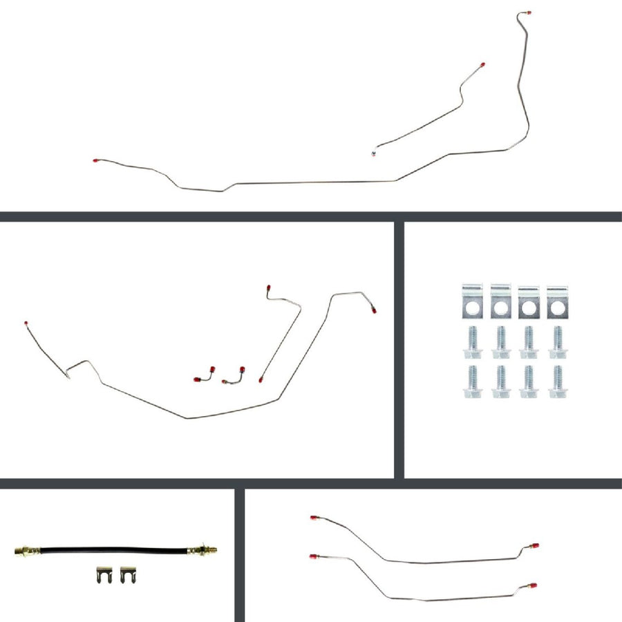 The Right Stuff 1964-65 GM A-Body, Pre-Bent Manual 4-Wheel Disc Brake Conversion Line Kit - (AOM64C4)