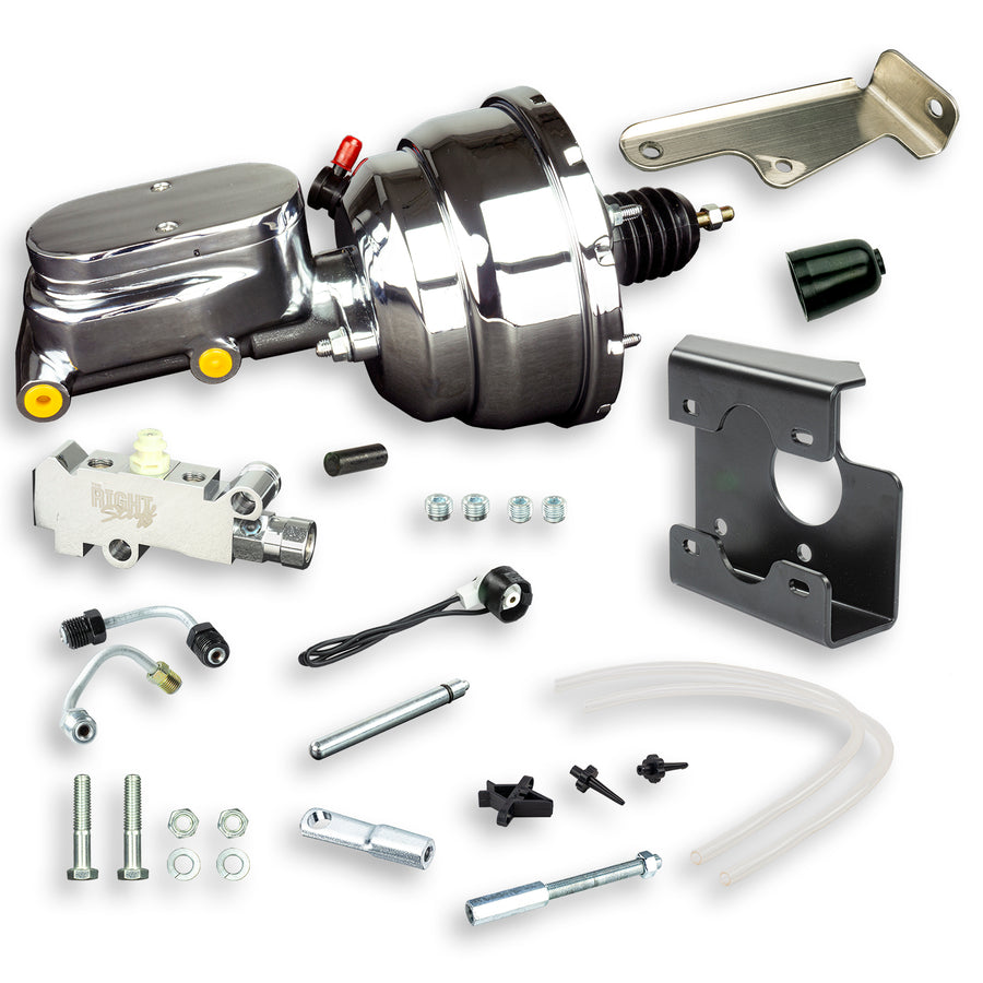 The Right Stuff 67-72 GM & GMC C/K Truck, 8" Chrome Booster Master Combination Kit Disc/Disc - (J86810572)