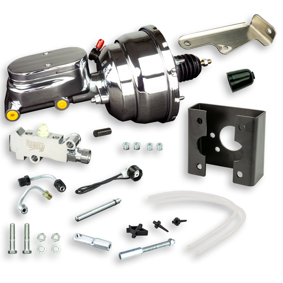 The Right Stuff 63-66 GM & GMC C/K Truck, 8" Chrome Booster Master Combination Kit Disc/Disc - (J86310572)