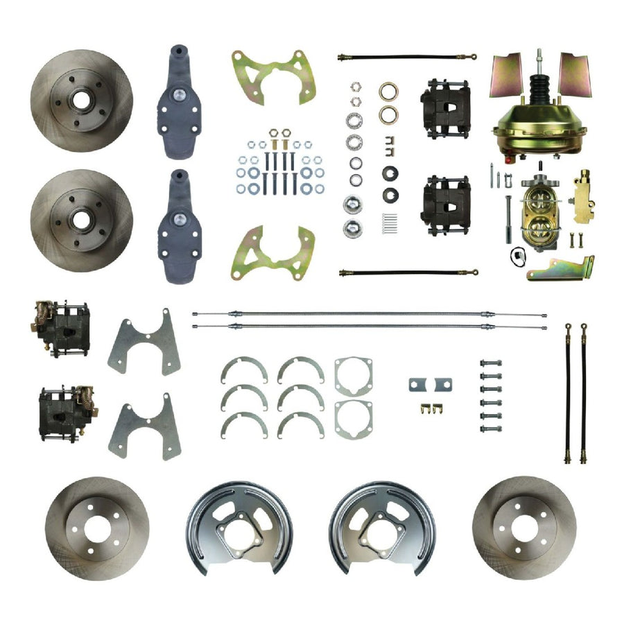 The Right Stuff 1965-70 Impala, 2" Drop, 9" Booster, Power 4-Wheel Disc Brake Conversion Kit - (FSC654DCD)