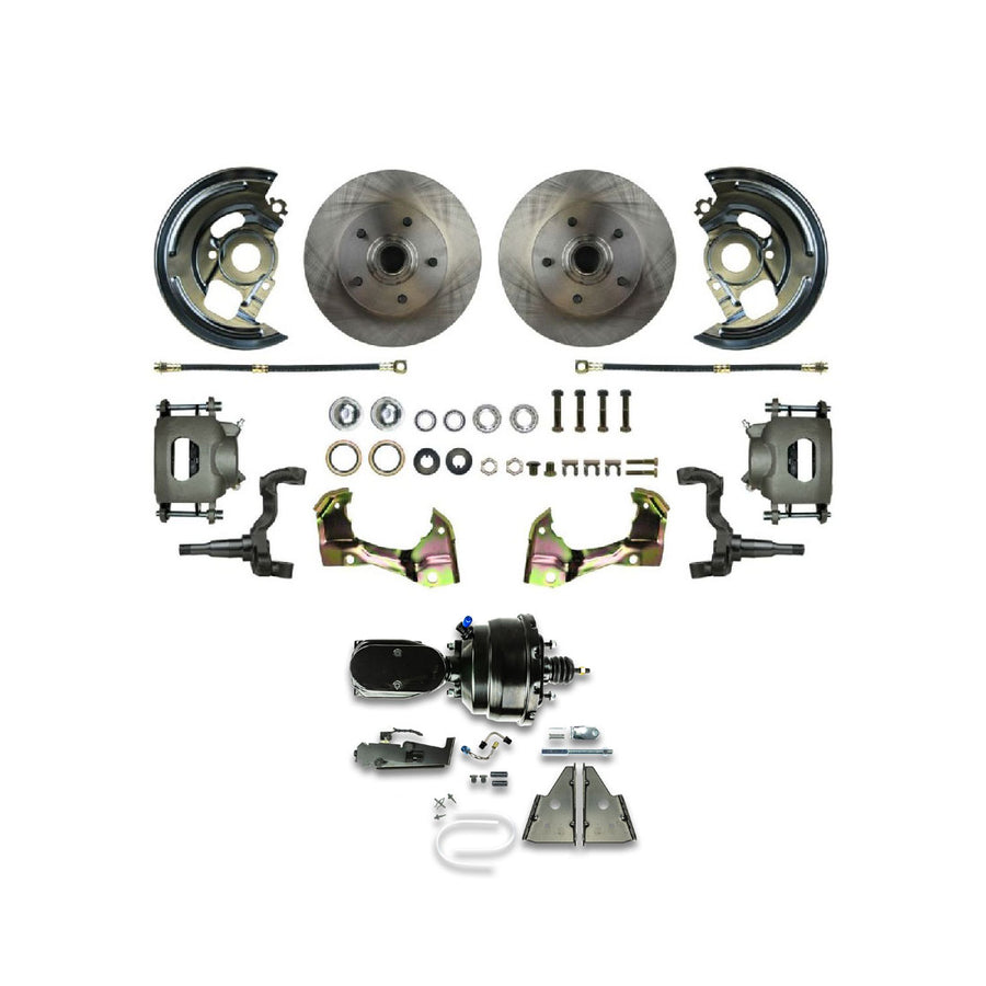 The Right Stuff 1964-1972 Chevelle/GM A-Body Front Power, 9" Booster, Disc Brake Conversion Kit - (AFXDC01CY)