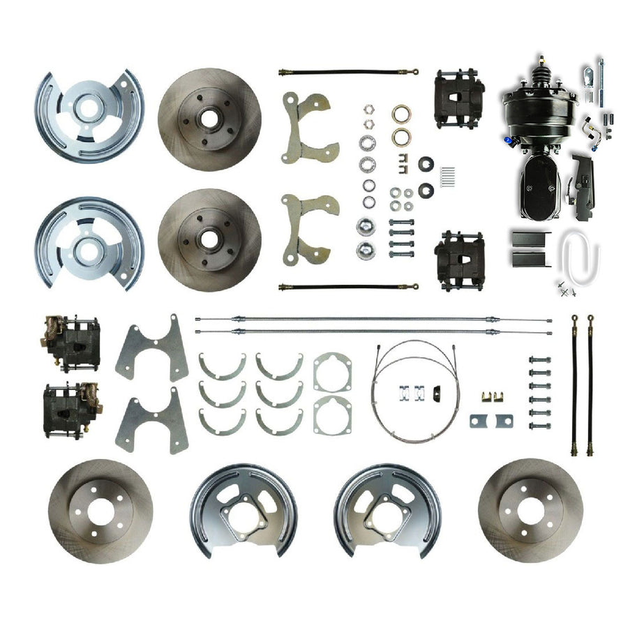 The Right Stuff 1955-57 Chevrolet BelAir/Nomad, Power 8" Booster 4-Wheel Disc Brake Conversion - (FSC554DCCY)