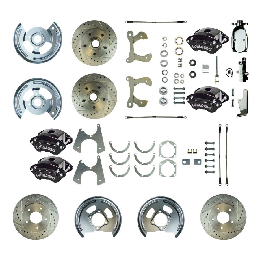 The Right Stuff 1955-64 Chevrolet Bel Air/Impala, 4-Wheel Manual Disc Brake Conversion Kit - (FSC564SDCSX)