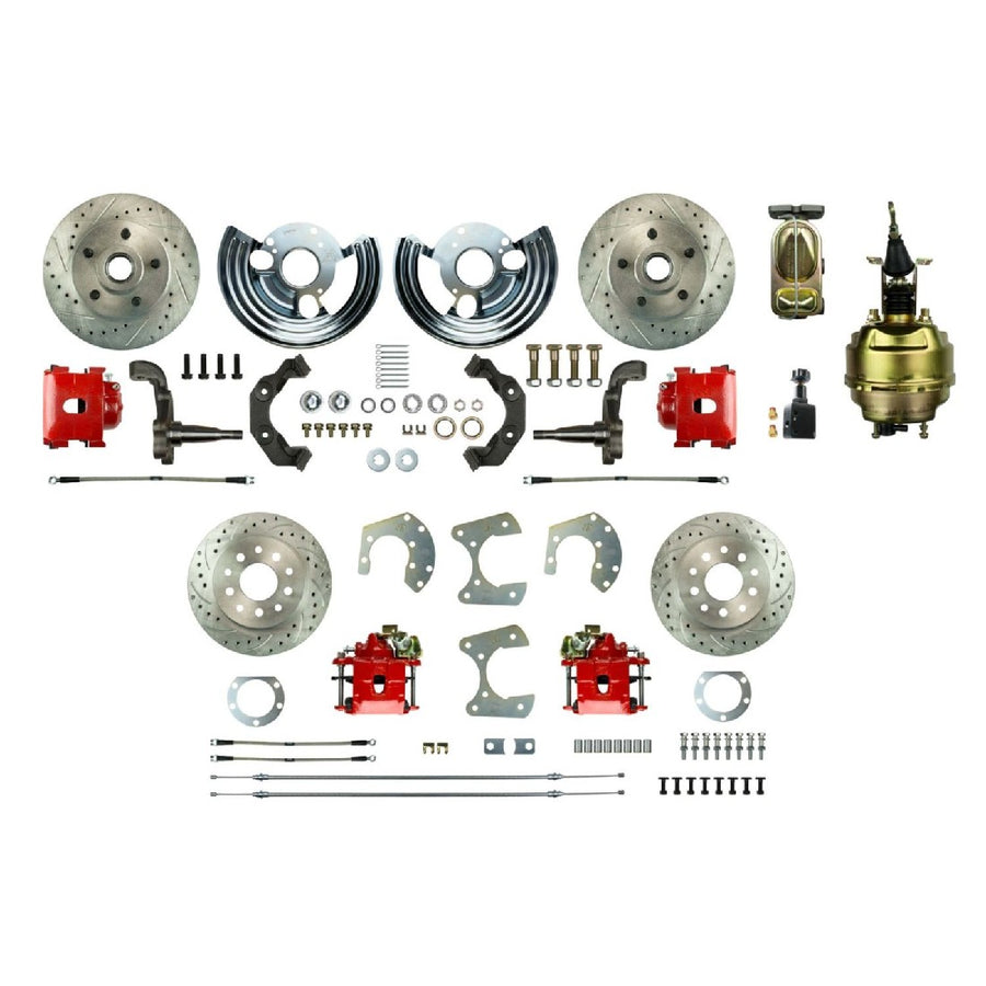 The Right Stuff 1965-72 Mopar B/E-Body, 8" Booster, 4-Wheel Power Disc Brake Conversion Kit - (MDC42DCZ)