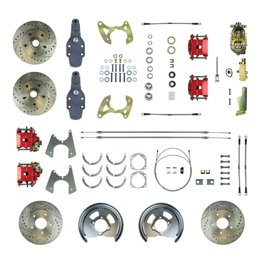 The Right Stuff 1959-64 Chevrolet Impala, 2" Drop, Manual 4-Wheel Disc Brake Conversion Kit - (FSC594SDDZ)