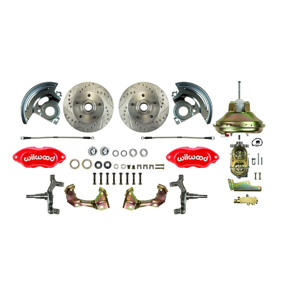 The Right Stuff 1964-1974 GM A/F/X Body, 2" Drop, Front Power Disc Brake Conversion Kit - (AFXDC32DZ)