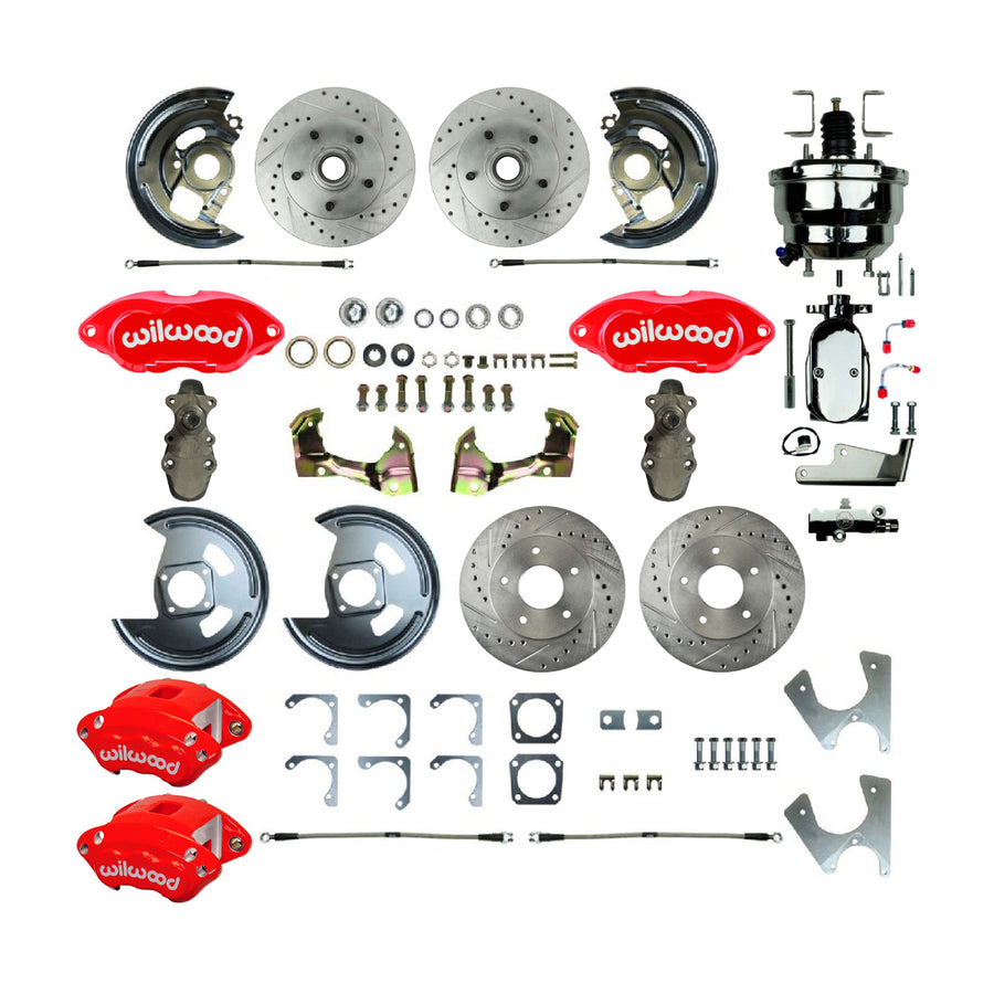 The Right Stuff 67-69 GM F-Body, Staggered, Power 8" Booster 4 Wheel Disc Brake Conversion - (AFXDC25DZX)