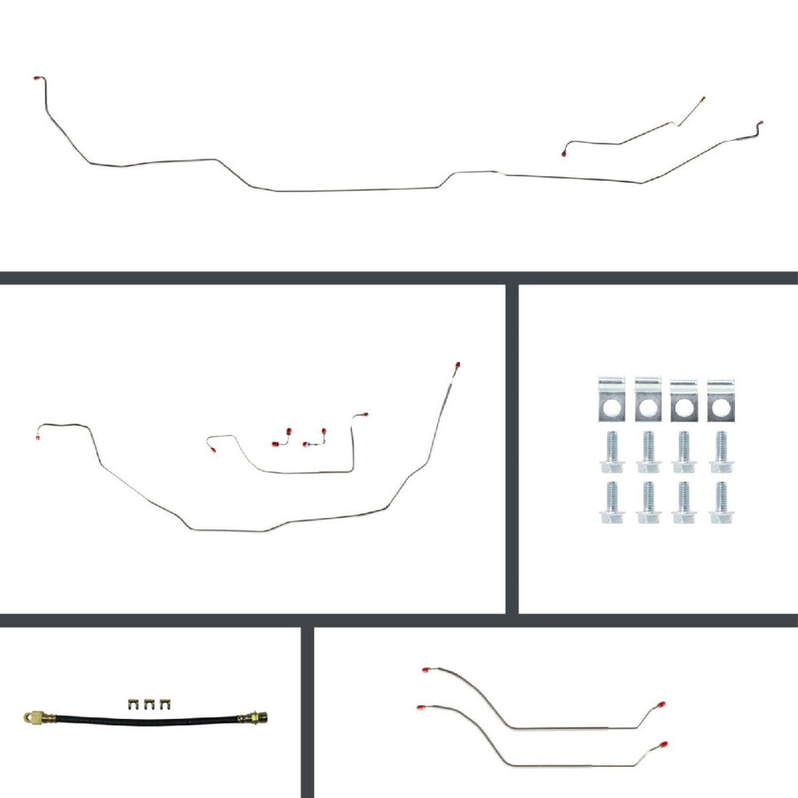 The Right Stuff 1969-72 Chevrolet Chevelle OE Steel 4-Wheel Power Disc Conversion Brake Line Kit - (COP69H4)