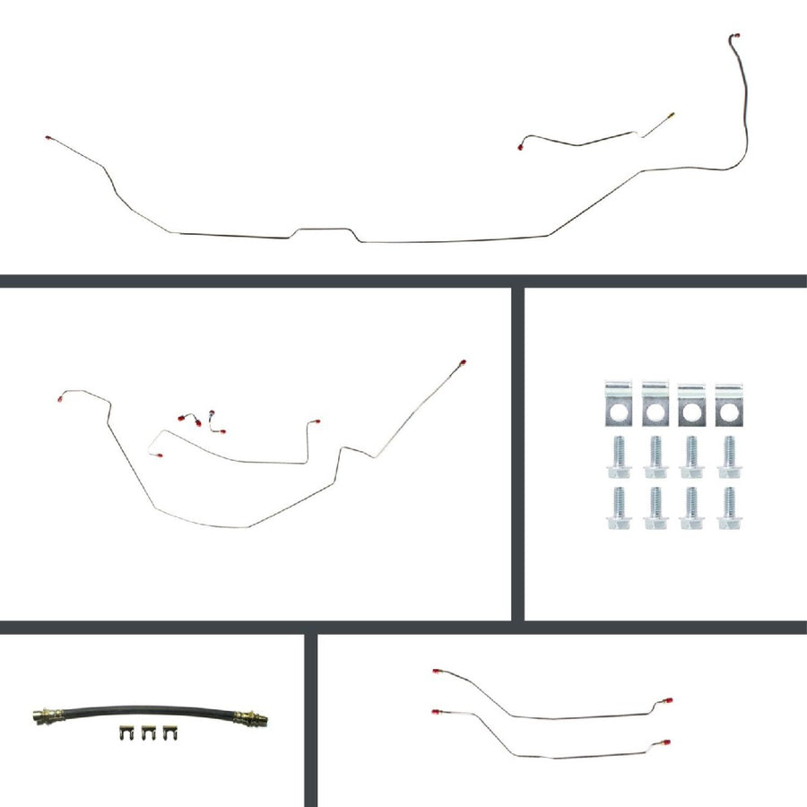 The Right Stuff 1964 Chevrolet Chevelle, OE Steel 4-Wheel Power Disc Conversion Brake Line Kit - (COP64H4)