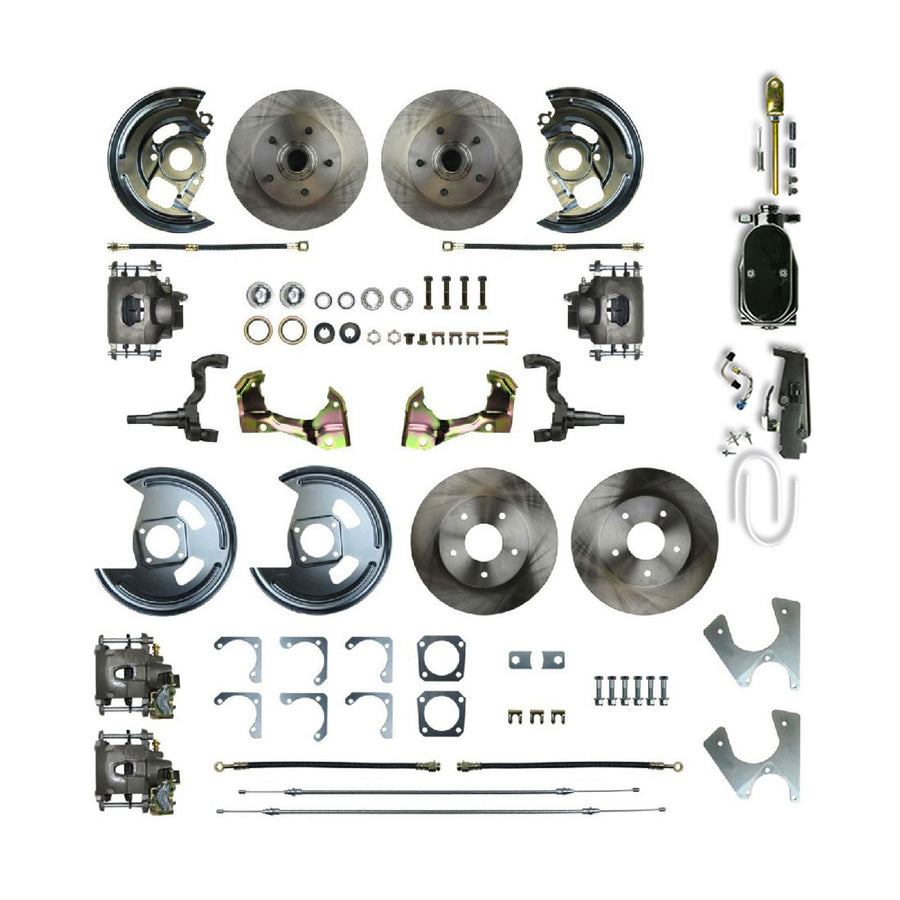 The Right Stuff 1968-1974 GM F/X-Body, Staggered Shocks, 4-Wheel Manual Disc Brake Conversion - (AFXSD45CY)