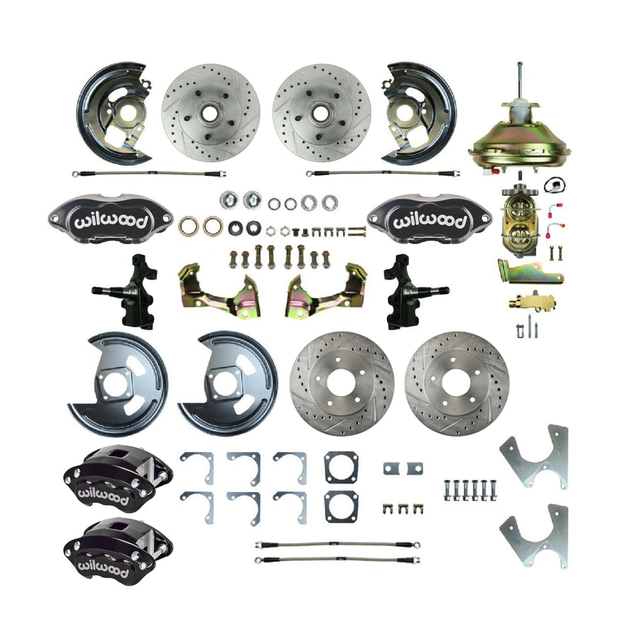 The Right Stuff 67-69 GM F-Body, Staggered, Power 11" Booster 4 Wheel Disc Brake Conversion - (AFXDC25DS)