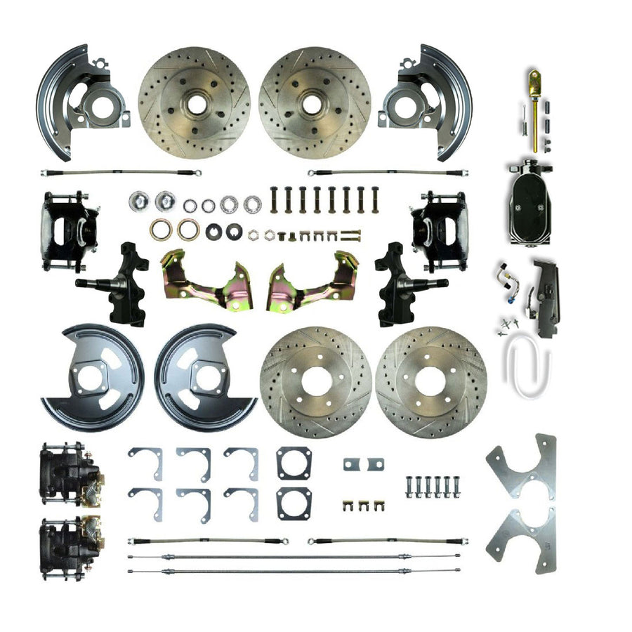 The Right Stuff 1964-72 GM A-Body, 2" Drop, Show N Go, 4-Wheel Manual Disc Brake Conversion - (AFXSD41DSY)